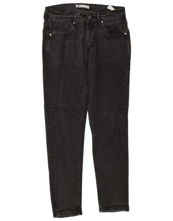Zara Mens Slim Jeans EU 44 Large W34 L30 Grey Cotton