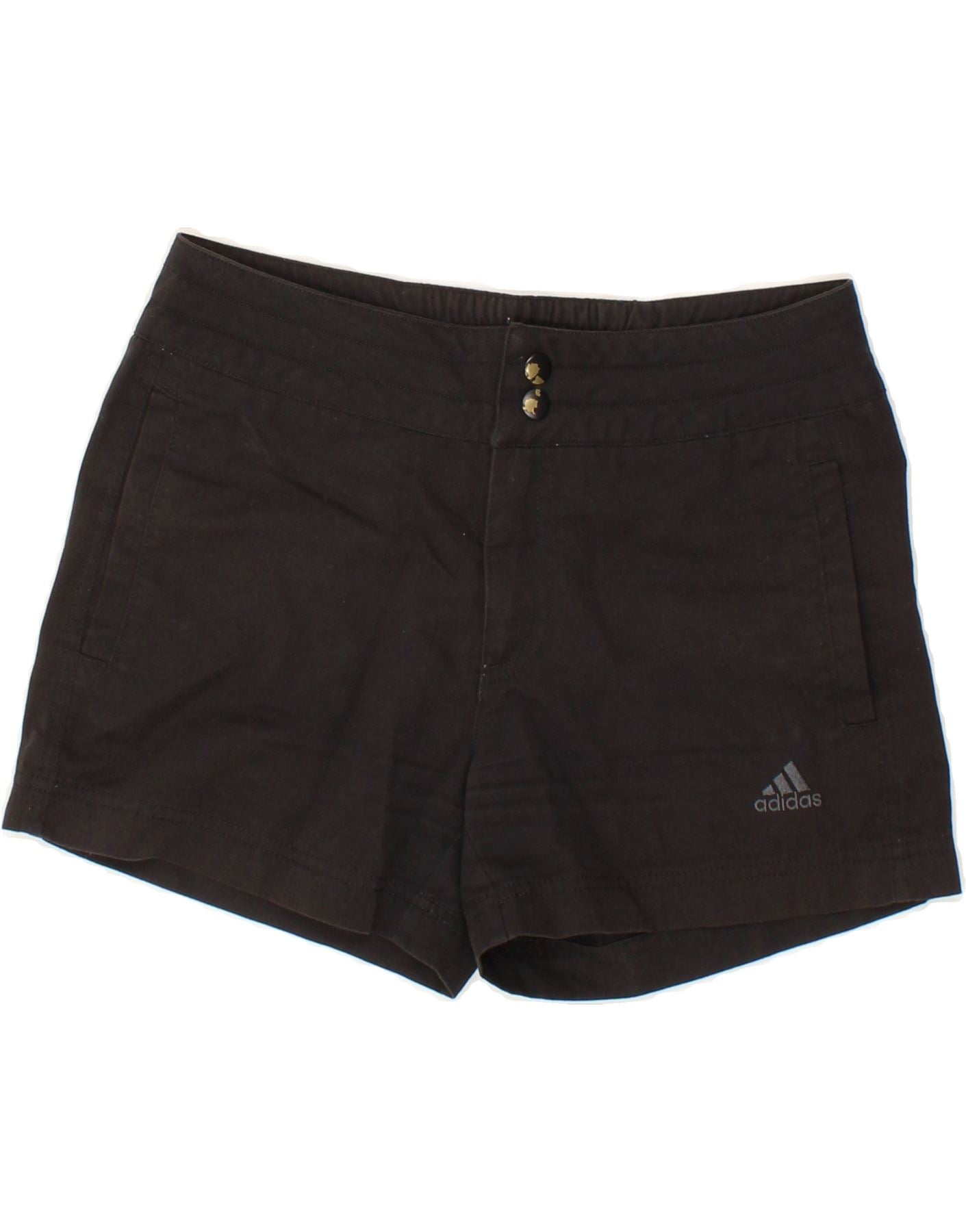 ADIDAS Womens Climalite Hot Pants UK 8 Small W27 Black Polyester