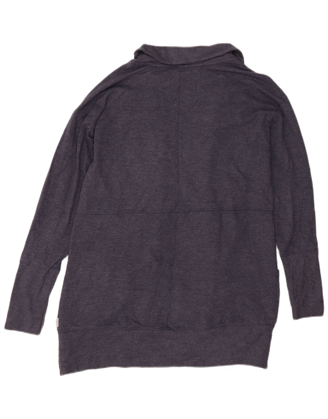 EDDIE BAUER Womens Longline Open Cardigan Sweater UK 14 Medium Navy Blue