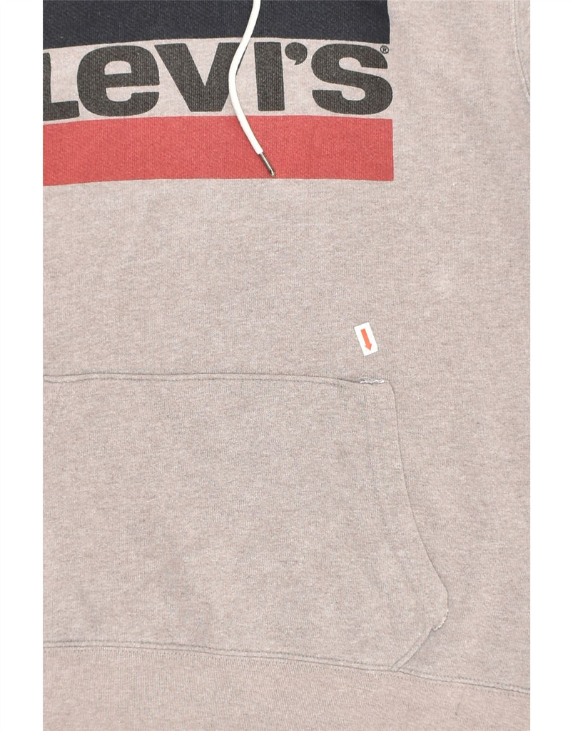 LEVI'S Mens Graphic Hoodie Jumper Large Grey Cotton | Vintage Levi's | Thrift | Second-Hand Levi's | Used Clothing | Messina Hembry 