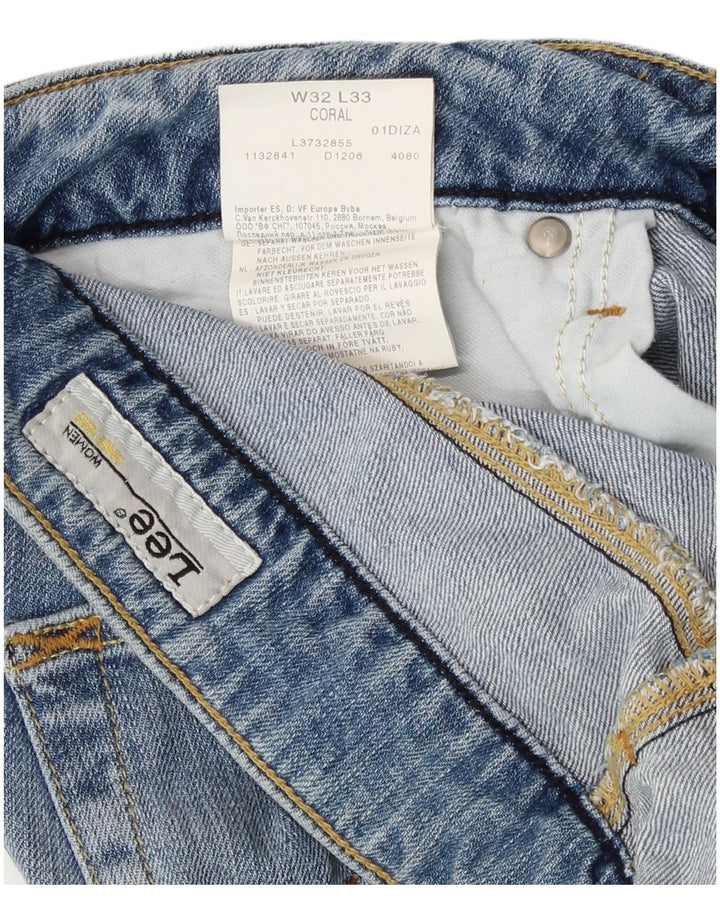 Lee Womens Coral Bootcut Jeans W32 L29 Blue Cotton