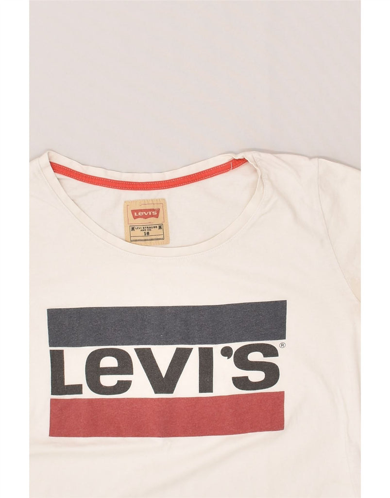 LEVI'S Boys Graphic T-Shirt Top 15-16 Years Off White | Vintage Levi's | Thrift | Second-Hand Levi's | Used Clothing | Messina Hembry 