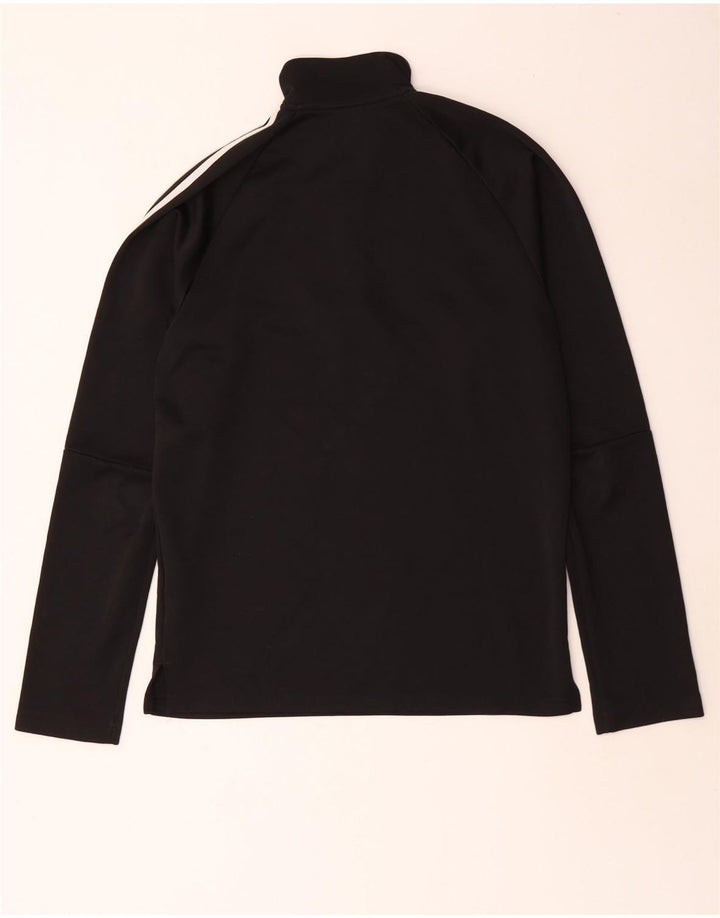 Adidas Mens Climalite Zip Neck Pullover Tracksuit Top Small Black Polyester