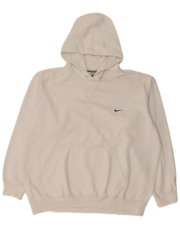 NIKE Mens Hoodie Jumper UK 45/47 XL White Cotton