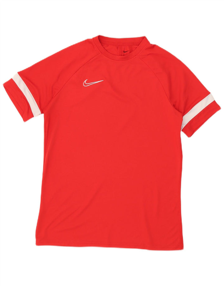 Nike Mens Dri Fit T-Shirt Top Large Red Colourblock