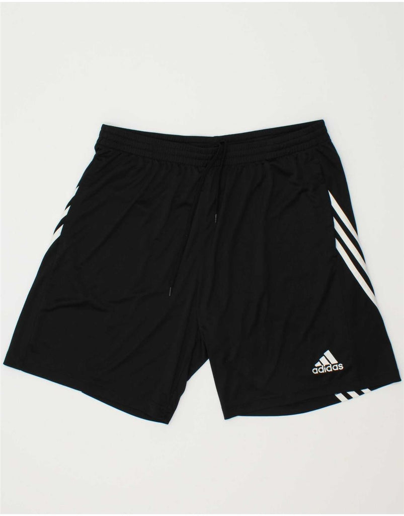 ADIDAS Mens Climalite Graphic Sport Shorts XL Black Polyester Vintage Adidas and Second-Hand Adidas from Messina Hembry 