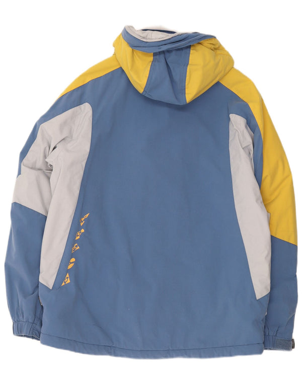 O'Neill Mens Graphic Hooded Ski Jacket UK 38 Medium Blue Colourblock Nylon