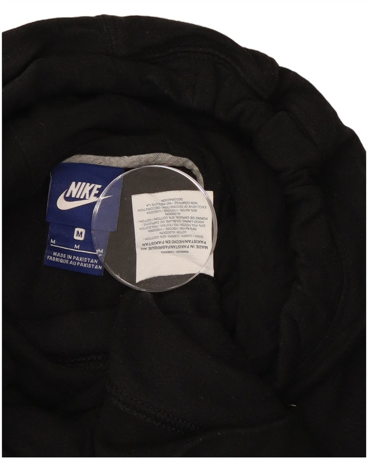 Nike Womens Hoodie Jumper UK 12 Medium Black Cotton
