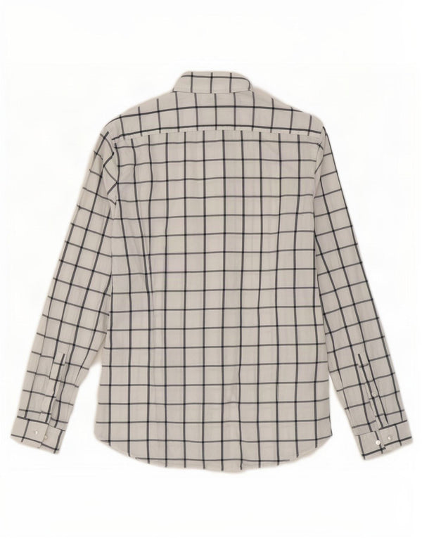 Michael Kors Mens Slim Fit Shirt Medium White Check