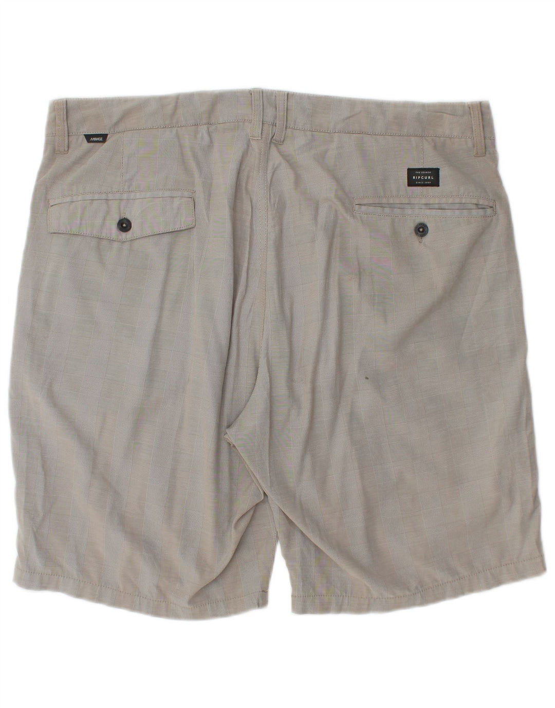 RIP CURL Mens Chino Shorts W38 XL Grey Check