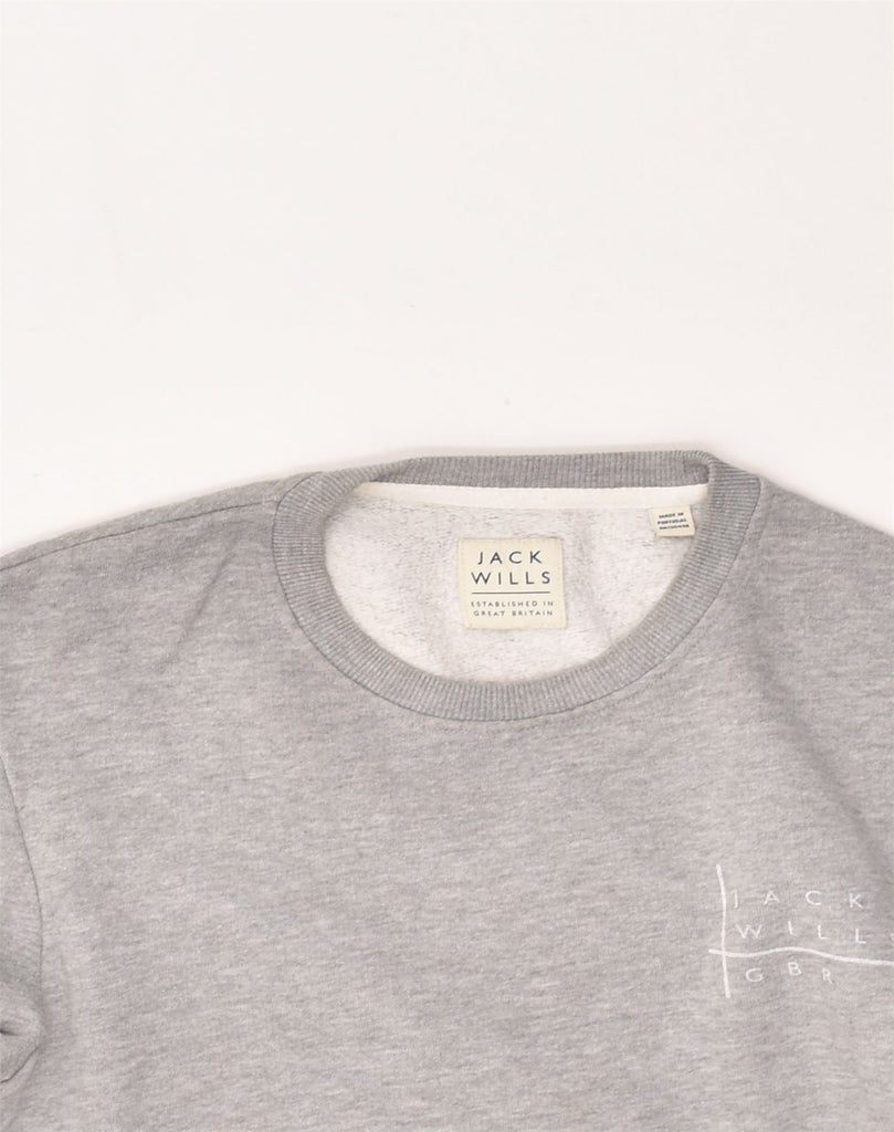 JACK WILLS Mens Sweatshirt Jumper Small Grey Cotton | Vintage Jack Wills | Thrift | Second-Hand Jack Wills | Used Clothing | Messina Hembry 