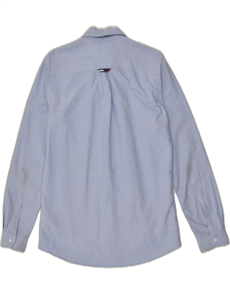 TOMMY HILFIGER Mens Regular Fit Shirt Small Blue Cotton | Vintage Tommy Hilfiger | Thrift | Second-Hand Tommy Hilfiger | Used Clothing | Messina Hembry 