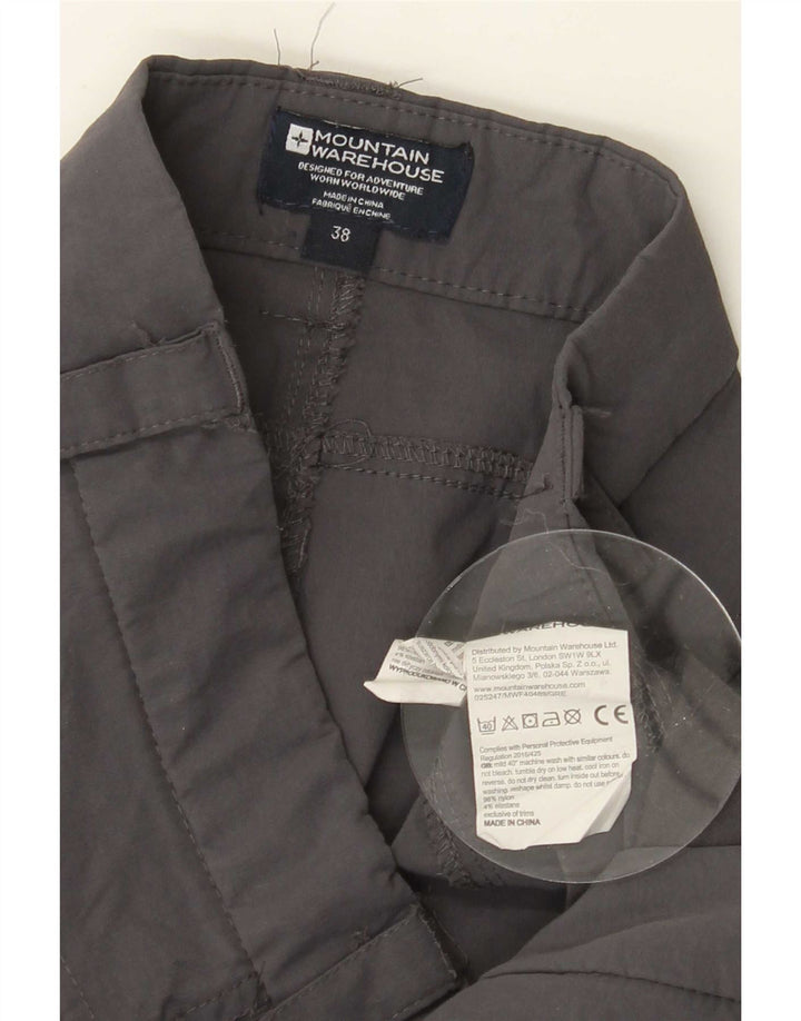 Mountain Warehouse Mens Hiking Cargo Trousers W38 L32 Grey Nylon