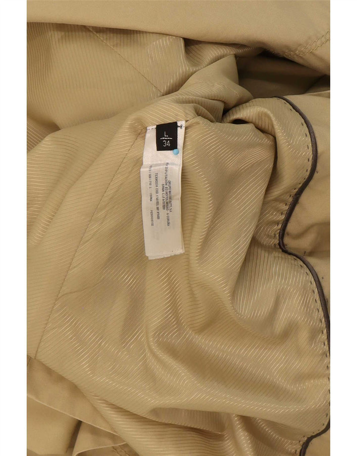 Massimo Dutti Womens Trench Coat UK 14 Large Beige Cotton