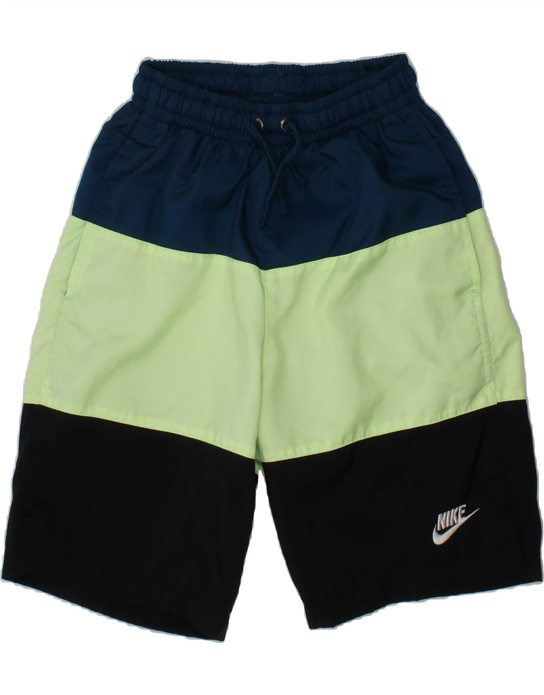 NIKE Boys Sport Shorts 10-11 Years Medium Multicoloured Colourblock Vintage Nike and Second-Hand Nike from Messina Hembry 