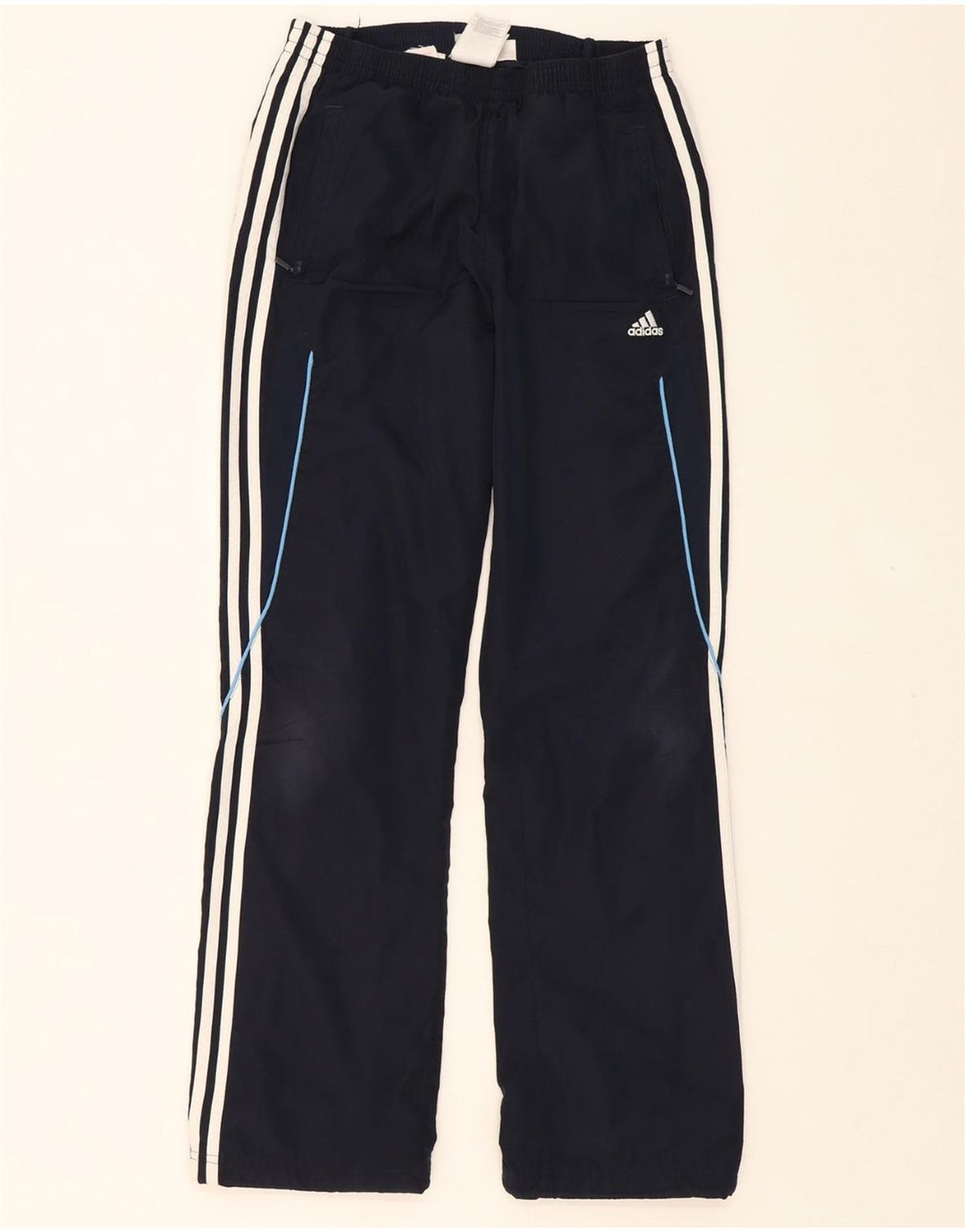 ADIDAS Boys Clima 365 Tracksuit Trousers 15-16 Years  Navy Blue Polyester Vintage Adidas and Second-Hand Adidas from Messina Hembry 