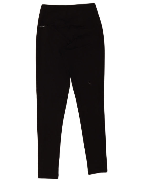 REEBOK Womens Leggings UK 4/6 XS  Black Polyester