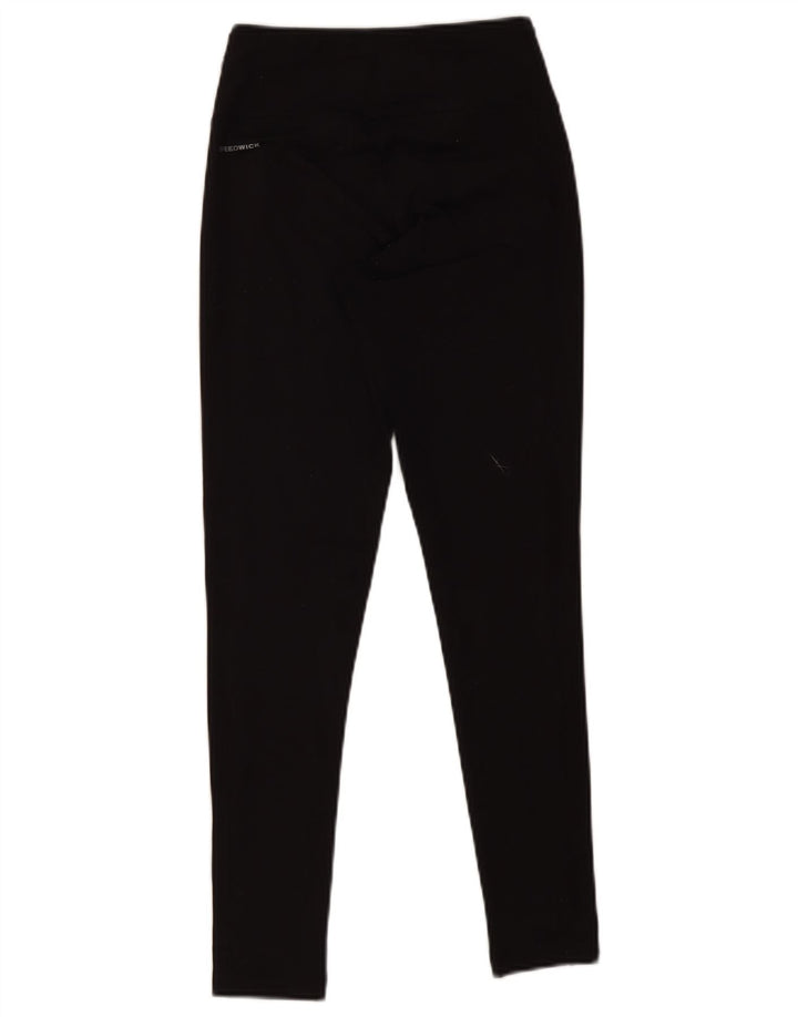 REEBOK Womens Leggings UK 4/6 XS  Black Polyester