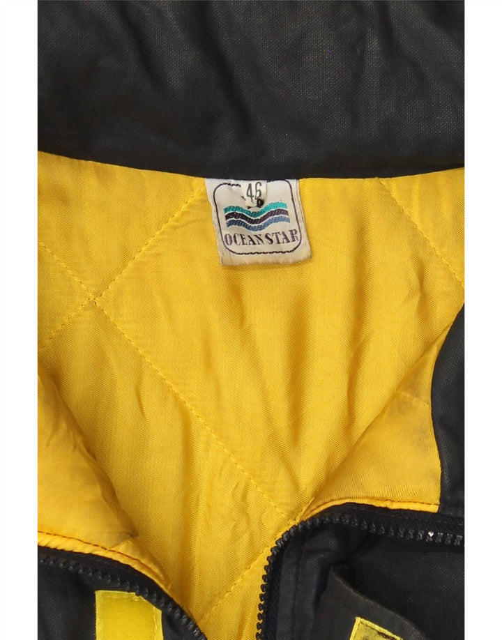 OCEAN STAR Mens Hooded Windbreaker Jacket IT 46 Small Black Cotton Vintage Ocean Star and Second-Hand Ocean Star from Messina Hembry 