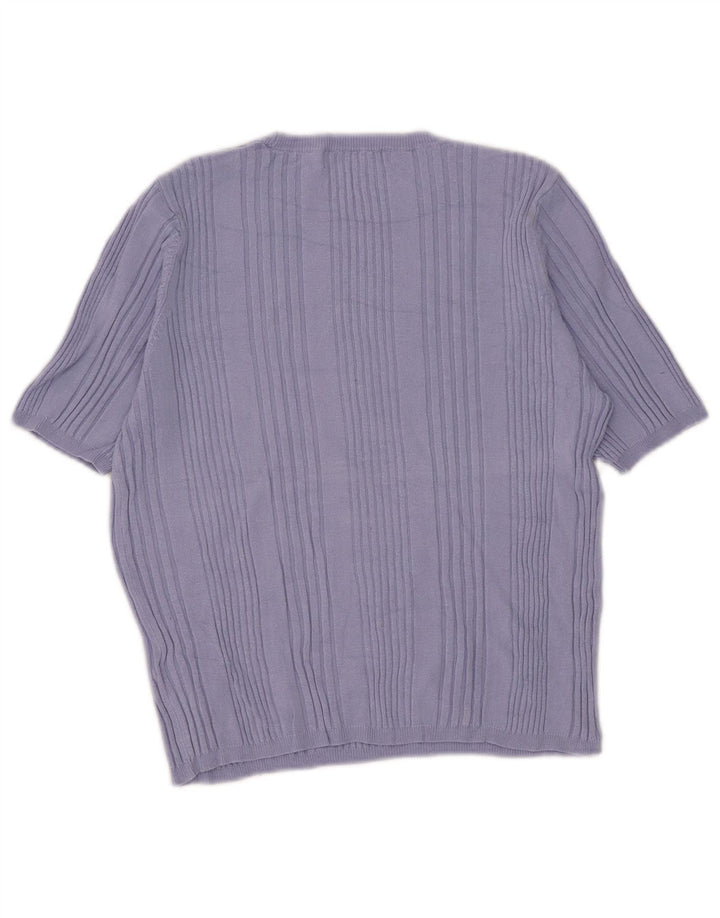 Marks & Spencer Womens Short Sleeve Crew Neck Jumper Sweater UK 14 Medium B