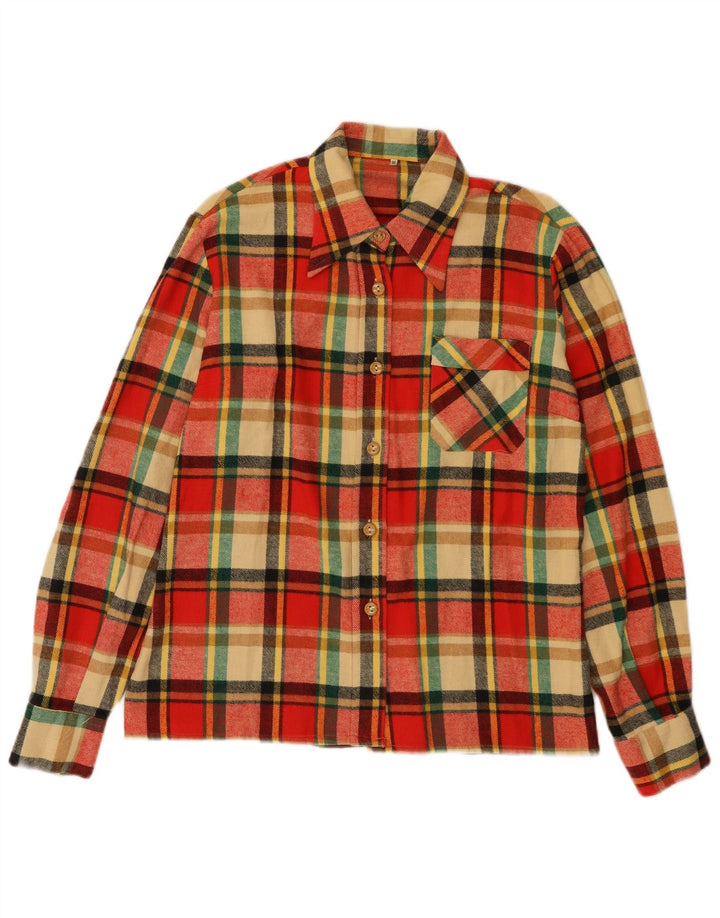 Vintage Womens Flannel Shirt IT 50 XL Red Check