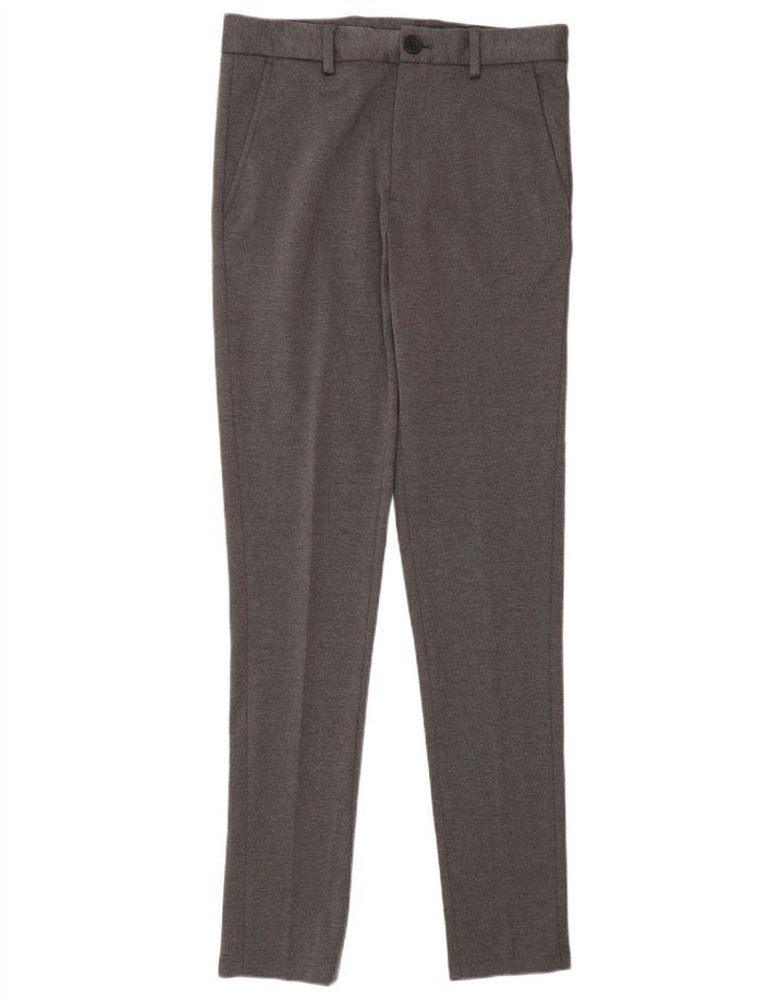 Jack & Jones Womens Slim Chino Trousers XS W28 L32 Grey Polyester