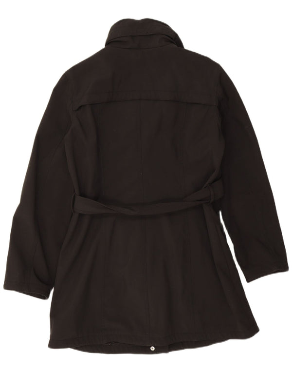 Michael Kors Womens Overcoat UK 14 Large Black Polyester