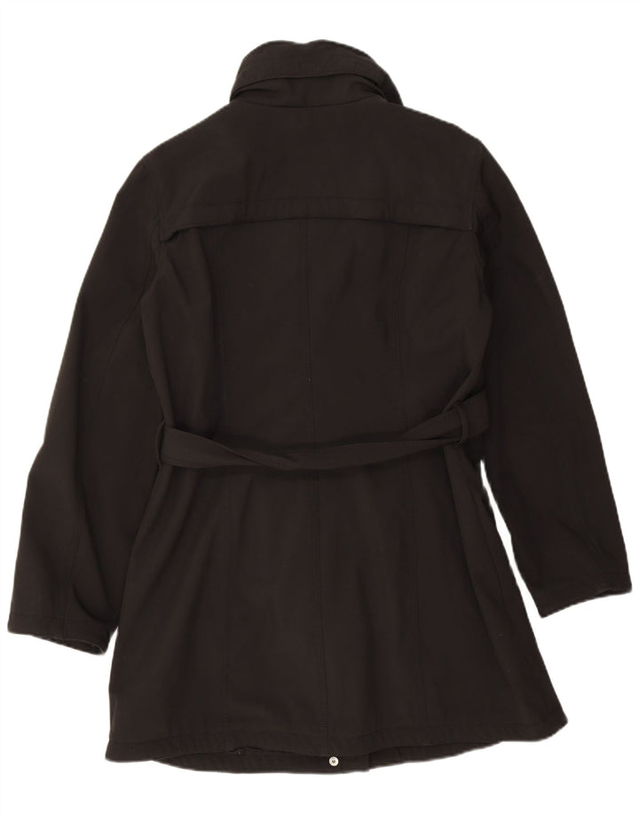 Michael Kors Womens Overcoat UK 14 Large Black Polyester