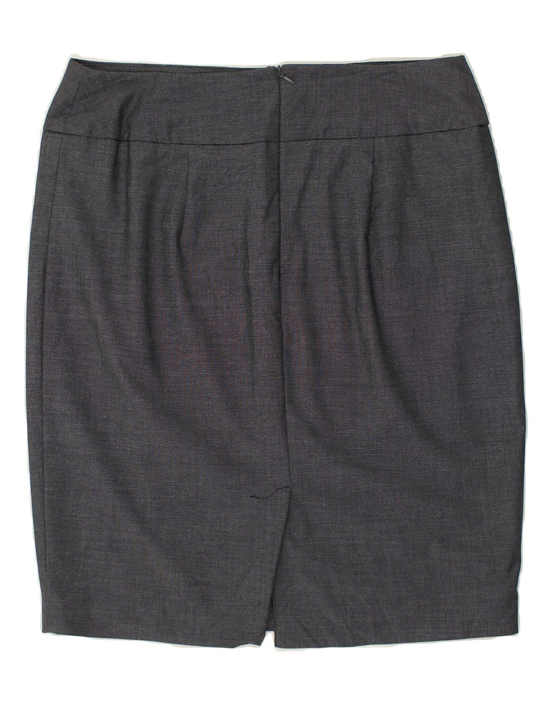 MOSSIMO Womens Pencil Skirt UK 16 Large W32  Grey Polyester | Vintage Mossimo | Thrift | Second-Hand Mossimo | Used Clothing | Messina Hembry 