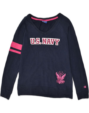 Champion sweater 2024 navy blue pink