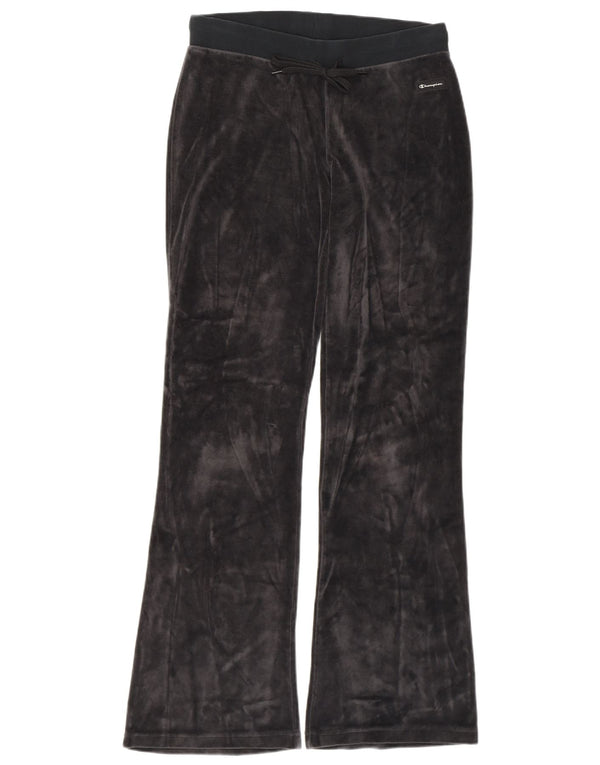 Champion Womens Velour Tracksuit Trousers UK 12 Medium Grey Tie Dye
