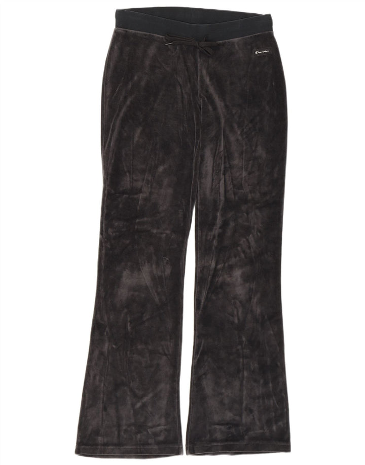 Champion Womens Velour Tracksuit Trousers UK 12 Medium Grey Tie Dye