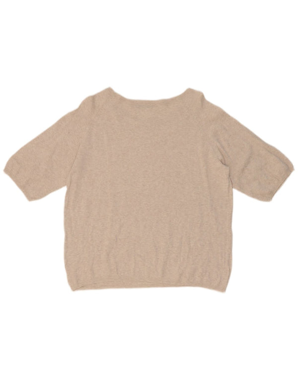 Zara Womens Oversized Blouse Top UK 10 Small Beige
