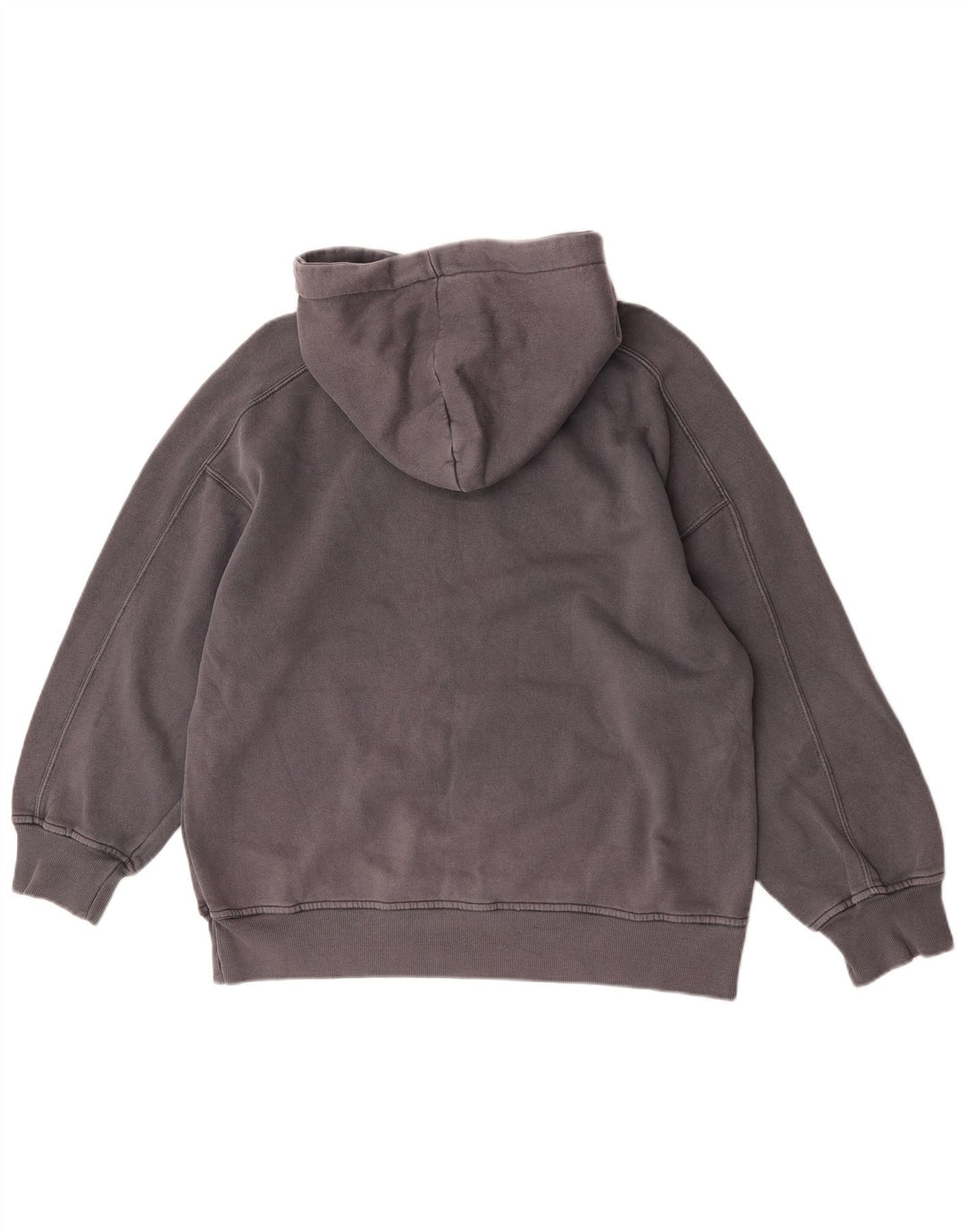 Zara Womens Oversized Hoodie Jumper UK 10 Small Grey Cotton