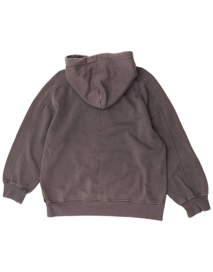 Zara Womens Oversized Hoodie Jumper UK 10 Small Grey Cotton