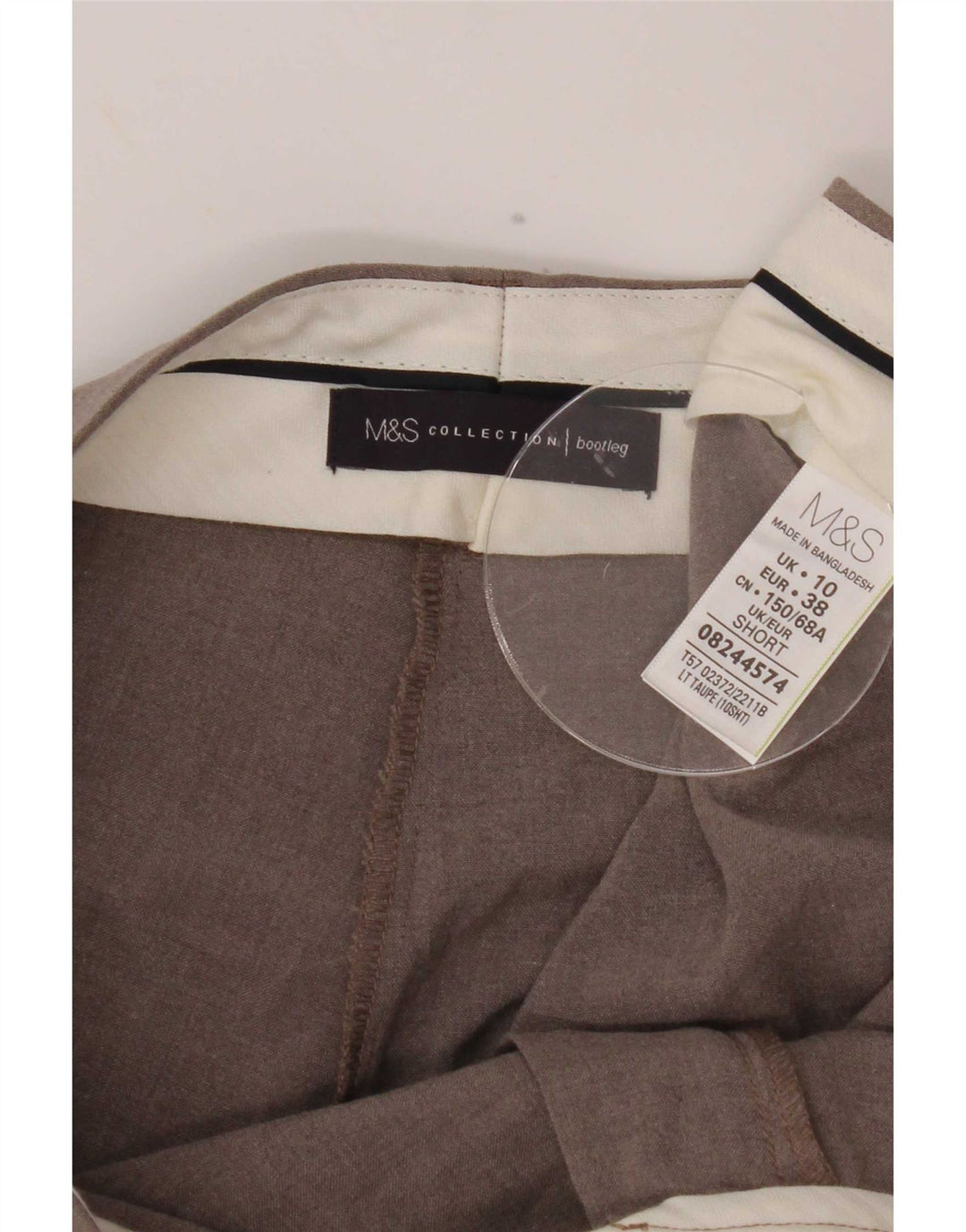 Marks & Spencer Womens Bootcut Suit Trousers UK 10 Small W30 L27 Grey