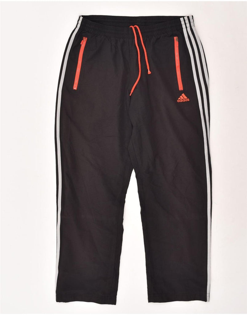 ADIDAS Mens Graphic Tracksuit Trousers Medium Black | Vintage Adidas | Thrift | Second-Hand Adidas | Used Clothing | Messina Hembry 