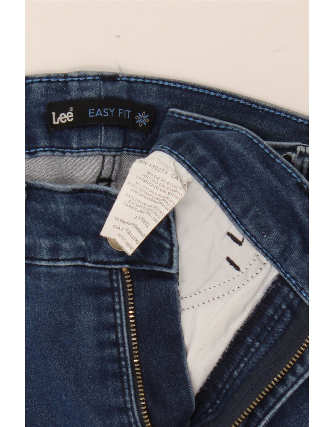 LEE Womens Easy Fit Capri Jeans US 10 Large W32 L21 Blue Cotton Vintage Lee and Second-Hand Lee from Messina Hembry 
