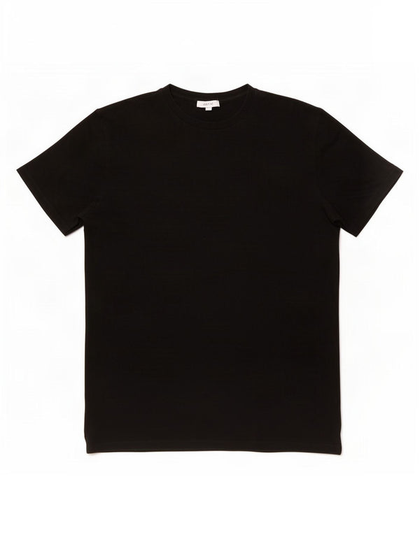 Reiss Mens T-Shirt Top XL Black Cotton