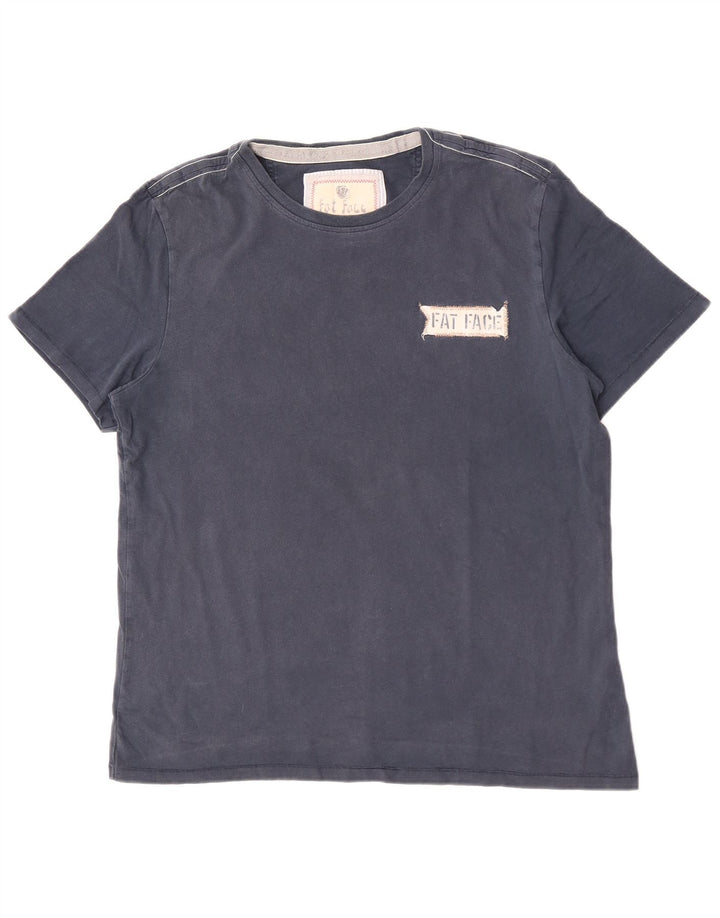 Fat Face Mens Graphic T-Shirt Top Medium Navy Blue Cotton