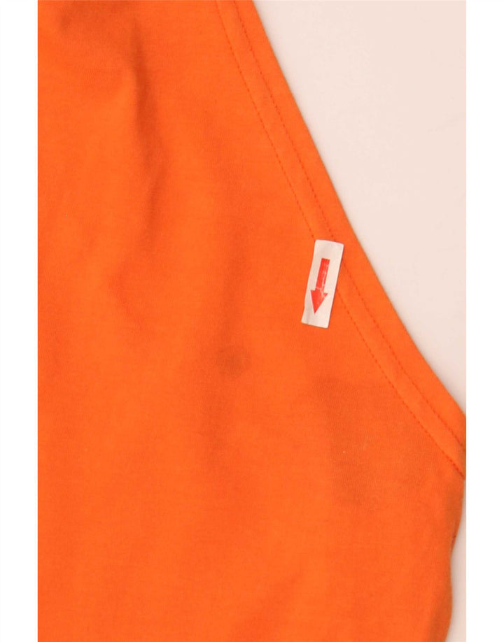 Vintage Womens Bodysuit UK 8 Small Orange