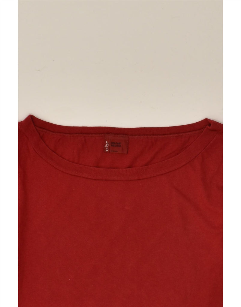 LEVI'S Womens Top 3/4 Sleeve UK 12 Medium Red Cotton | Vintage Levi's | Thrift | Second-Hand Levi's | Used Clothing | Messina Hembry 