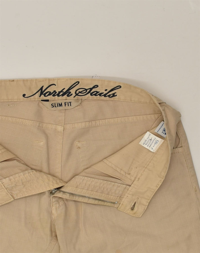 NORTH SAILS Mens Slim Fit Casual Trousers W34 L28 Beige Cotton | Vintage North Sails | Thrift | Second-Hand North Sails | Used Clothing | Messina Hembry 