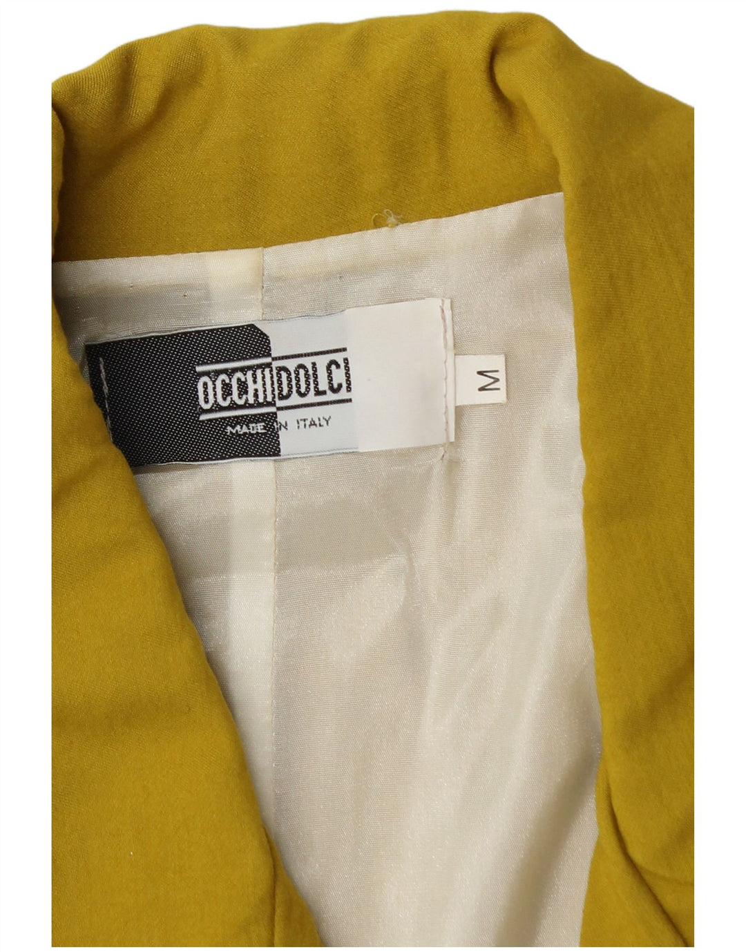 Vintage Womens Crop Double Breasted Blazer Jacket UK 12 Medium Khaki