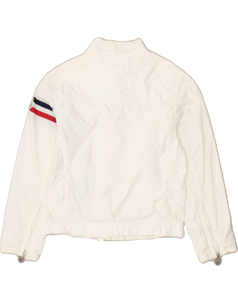 MONCLER Boys Graphic Bomber Jacket 7-8 Years White Nylon | Vintage Moncler | Thrift | Second-Hand Moncler | Used Clothing | Messina Hembry 