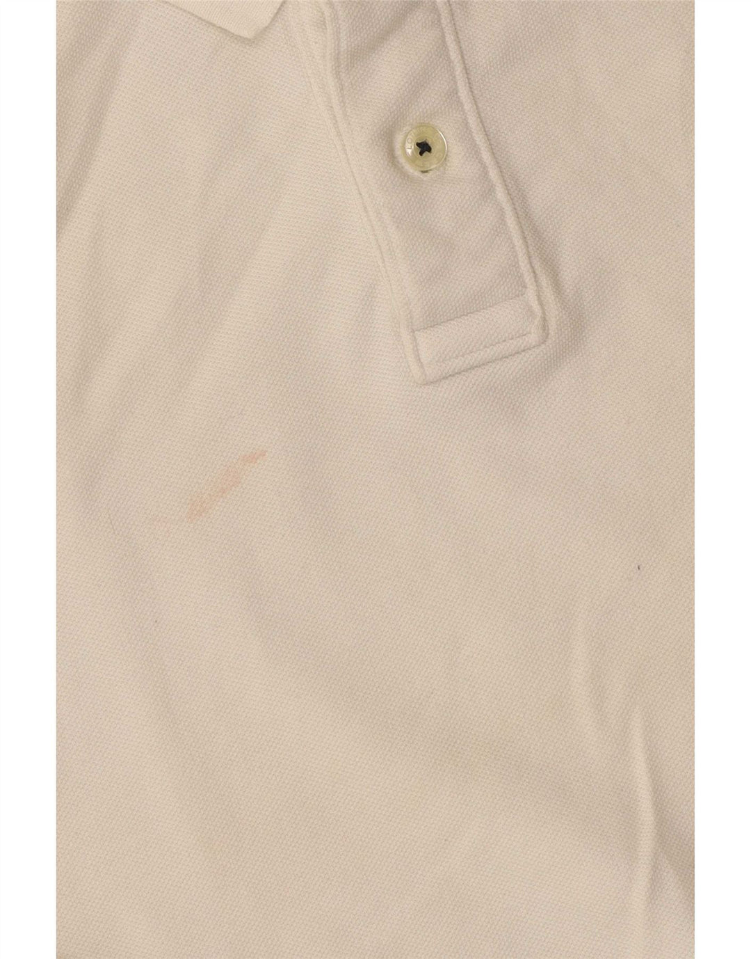 Crew Clothing Mens Polo Shirt Medium Off White Cotton