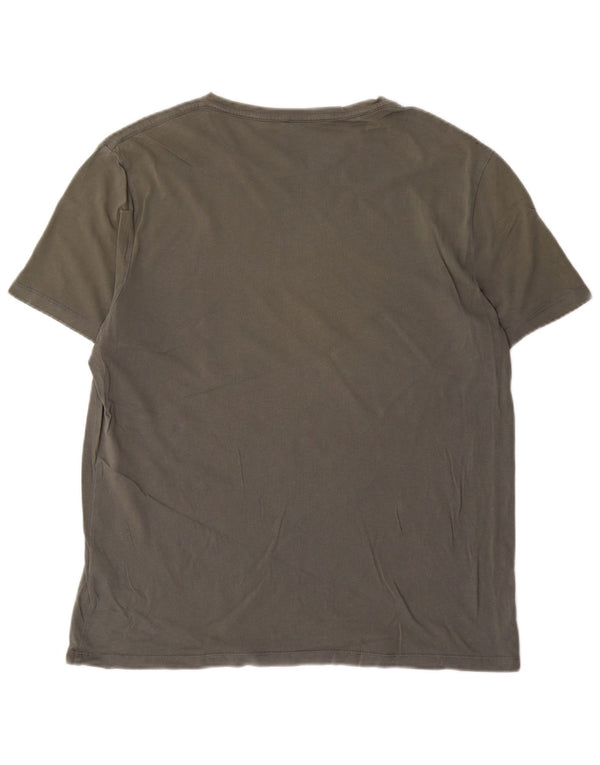 All Saints Mens T-Shirt Top XL Green Cotton