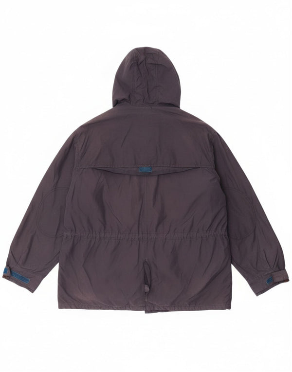 Barbour Womens Hooded Parka Jacket UK 18 XL Navy Blue Cotton