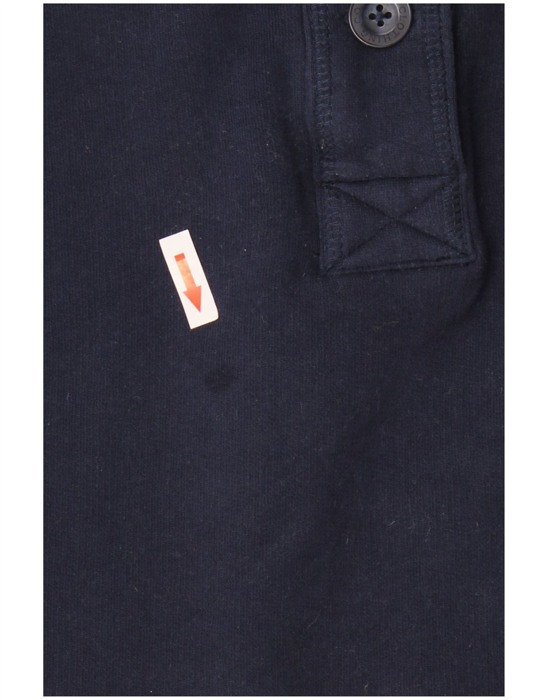 CREW CLOTHING Womens Button Neck Sweatshirt Jumper UK 16 Large Navy Blue