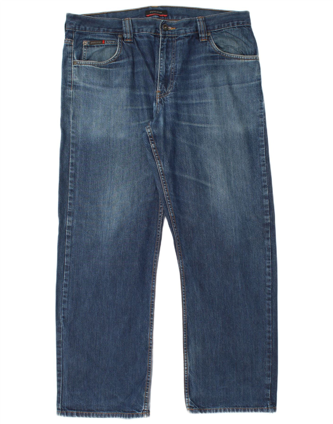 Pierre Cardin Mens Straight Jeans W38 L30 Blue Cotton